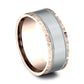 THE DENVER 7mm 14K Rose/White Benchmark men's wedding band