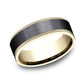 THE ROGUE 9mm 14K Yellow/Black Titanium Benchmark men's wedding band
