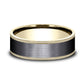 THE ROGUE 9mm 14K Yellow/Black Titanium Benchmark men's wedding band