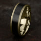 THE ROGUE 9mm 14K Yellow/Black Titanium Benchmark men's wedding band