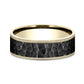 THE GRIFFIN 7mm 14K Yellow/Black Titanium Benchmark men's wedding band