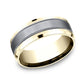 THE PROFESSOR 8mm 14K Yellow/Tantalum Grey Benchmark men's wedding band