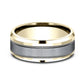 THE PROFESSOR 8mm 14K Yellow/Tantalum Grey Benchmark men's wedding band