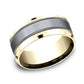 THE PROFESSOR 8mm 14K Yellow/Tantalum Grey Benchmark men's wedding band
