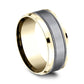 THE PROFESSOR 8mm 14K Yellow/Tantalum Grey Benchmark men's wedding band