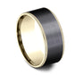 THE ROGUE 9mm 14K Yellow/Black Titanium Benchmark men's wedding band