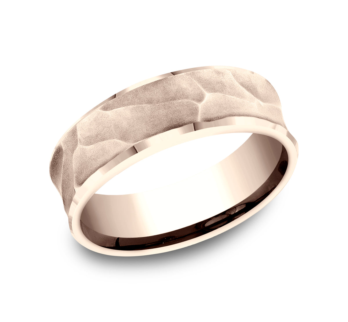 THE PHARAOH 7mm 14K Rose Benchmark men's wedding band