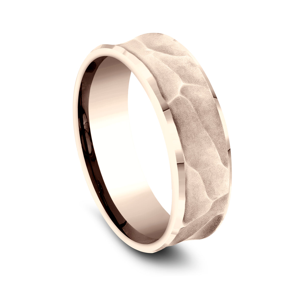 THE PHARAOH 7mm 14K Rose Benchmark men's wedding band