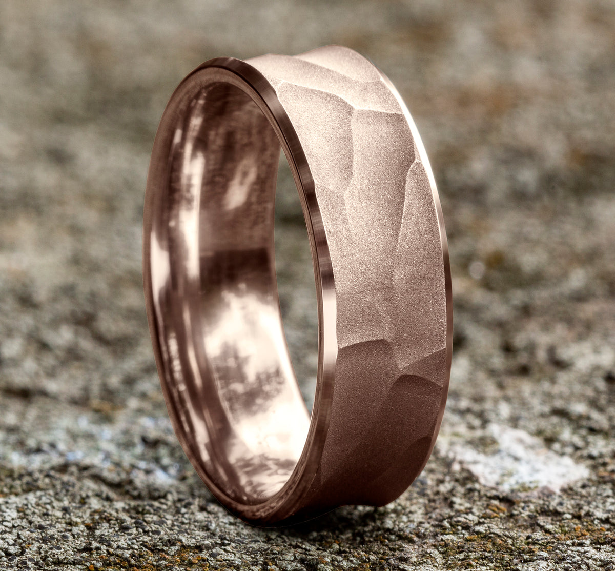 THE PHARAOH 7mm 14K Rose Benchmark men's wedding band
