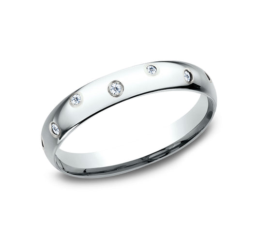 THE NOVA 3mm 14K White Benchmark men's wedding band