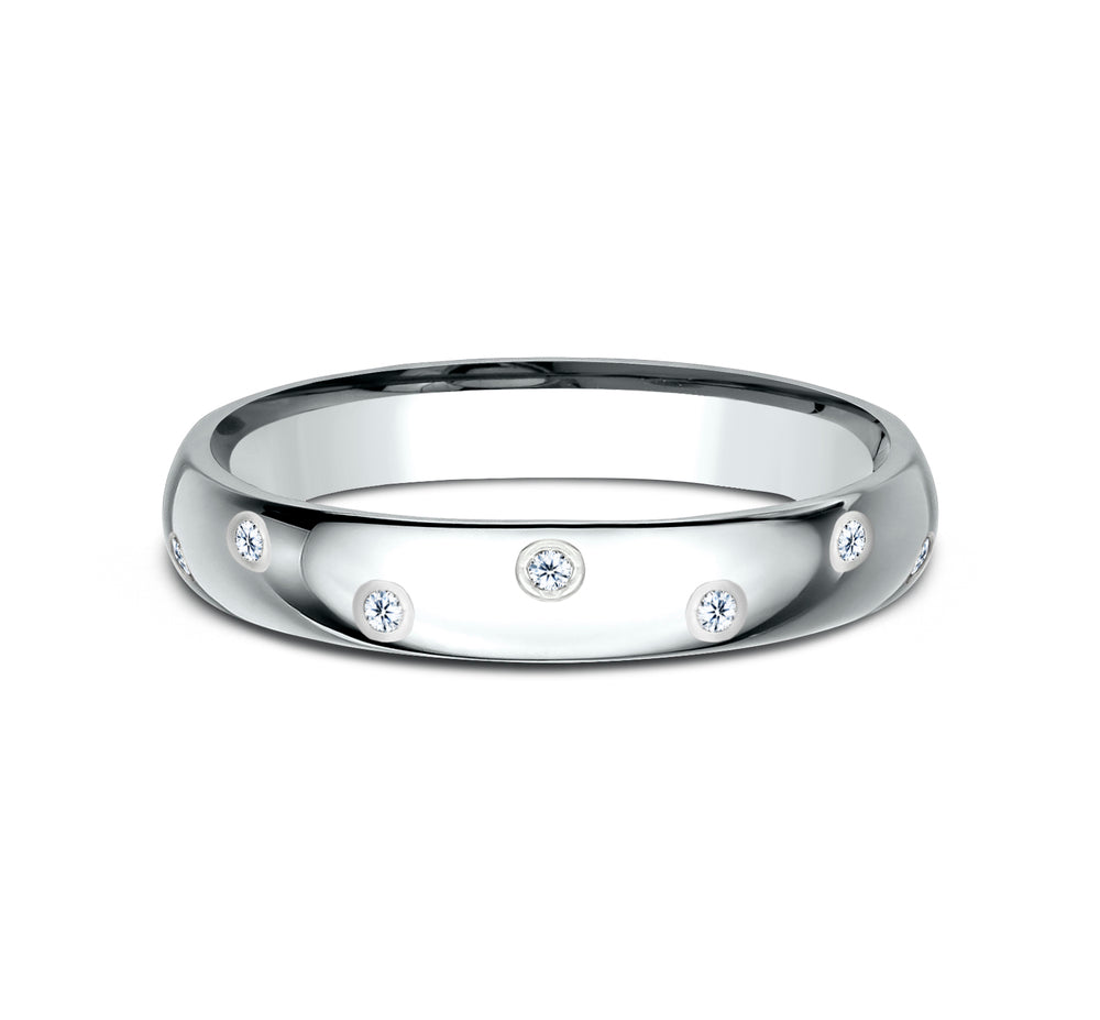 THE NOVA 3mm 14K White Benchmark men's wedding band