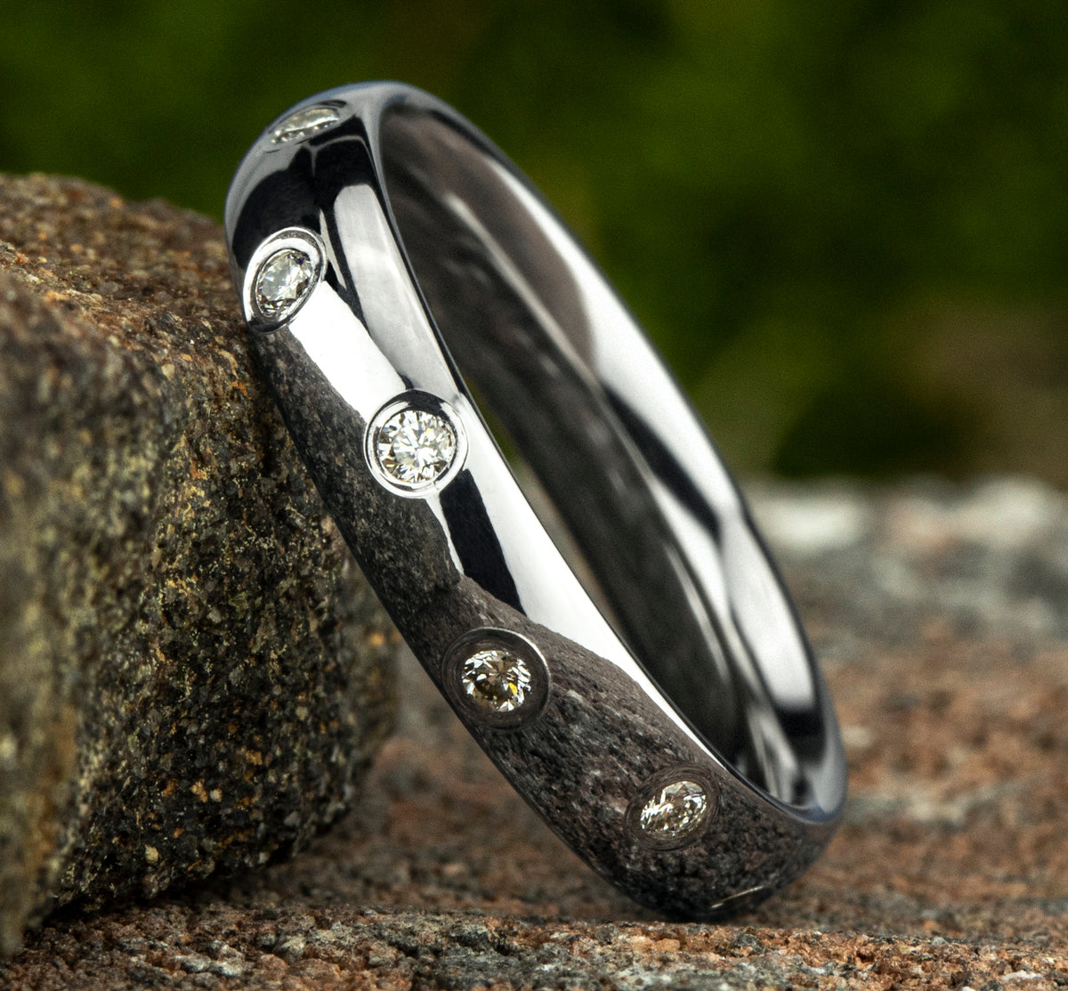 THE NOVA 3mm 14K White Benchmark men's wedding band