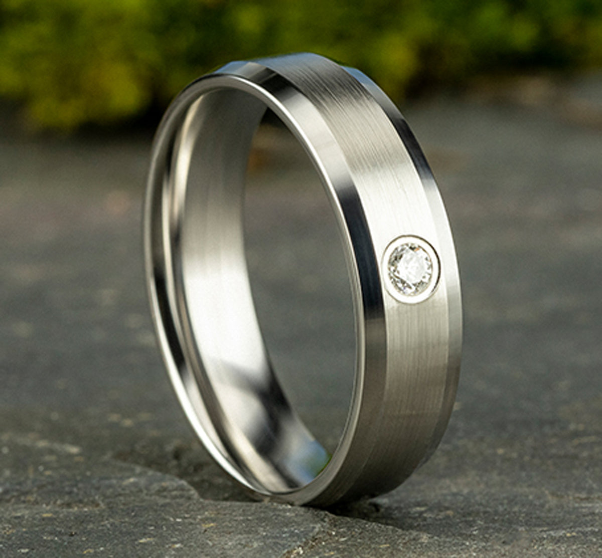 THE ALEXANDER 6mm 14K White Benchmark men's wedding band