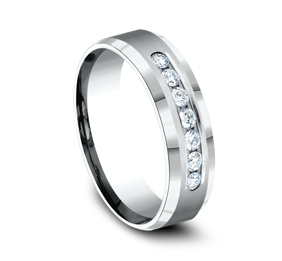 THE KAISER 6mm 14K White Benchmark men's wedding band