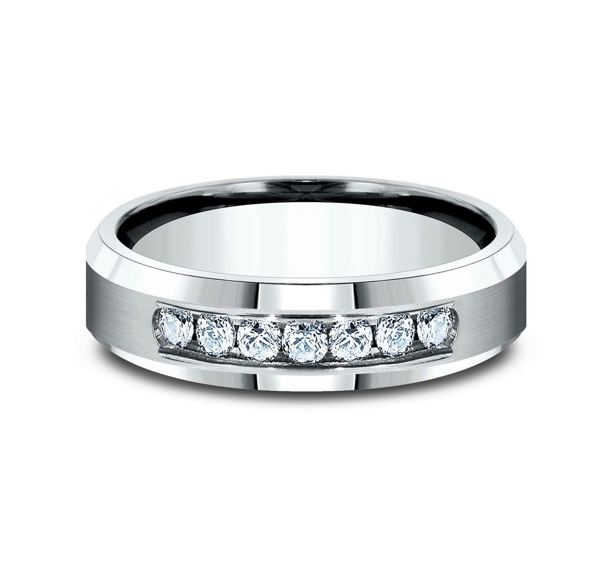 THE KAISER 6mm 14K White Benchmark men's wedding band