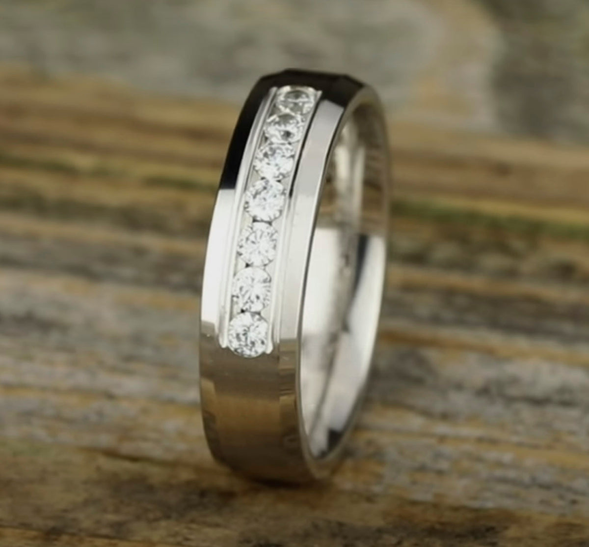 THE KAISER 6mm 14K White Benchmark men's wedding band