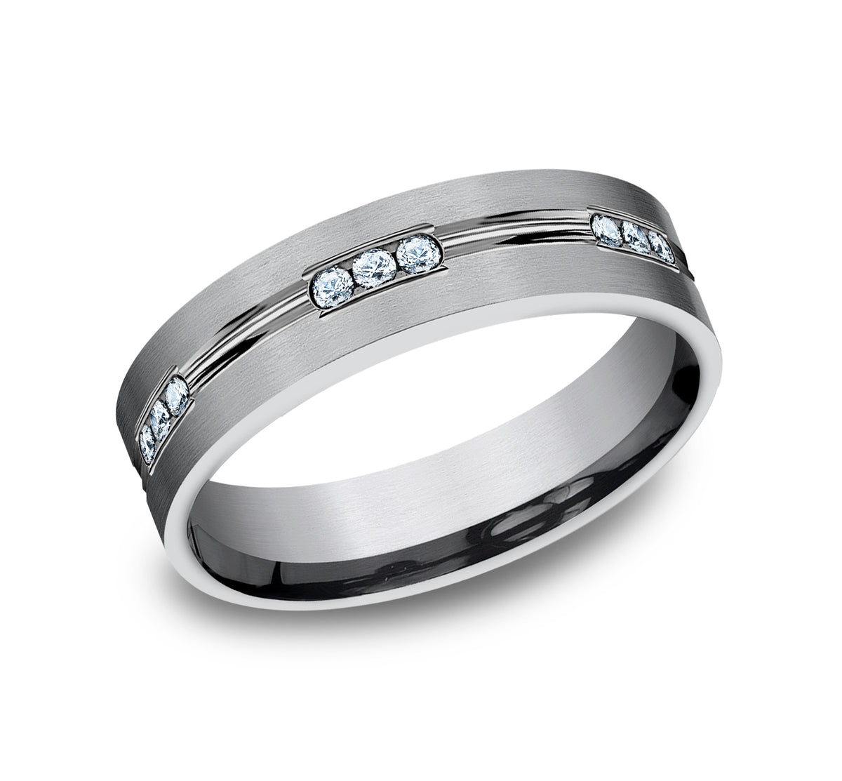 THE KING 6mm Tantalum Grey Benchmark men's wedding band