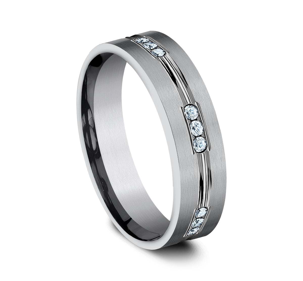 THE KING 6mm Tantalum Grey Benchmark men's wedding band