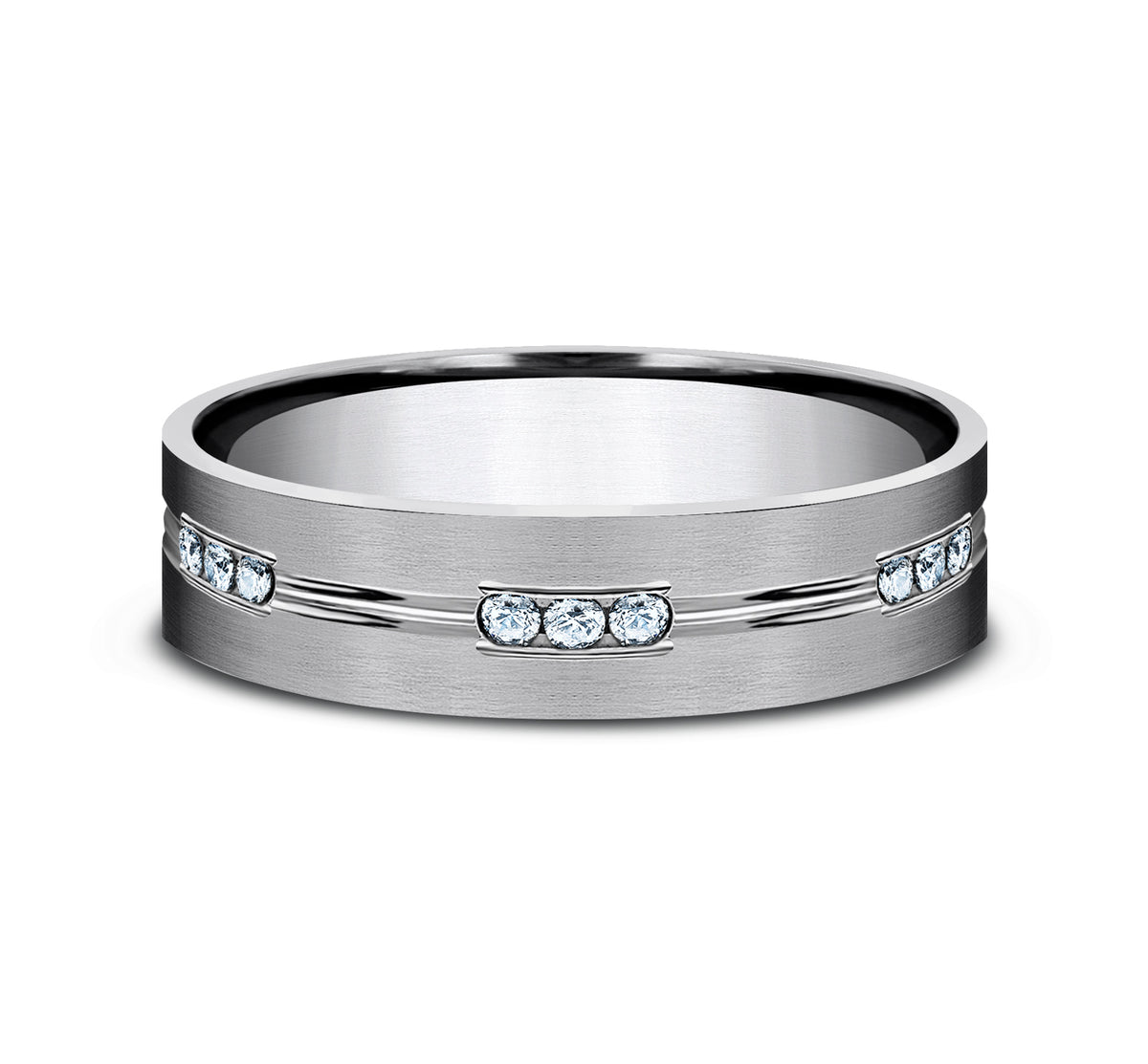 THE KING 6mm Tantalum Grey Benchmark men's wedding band