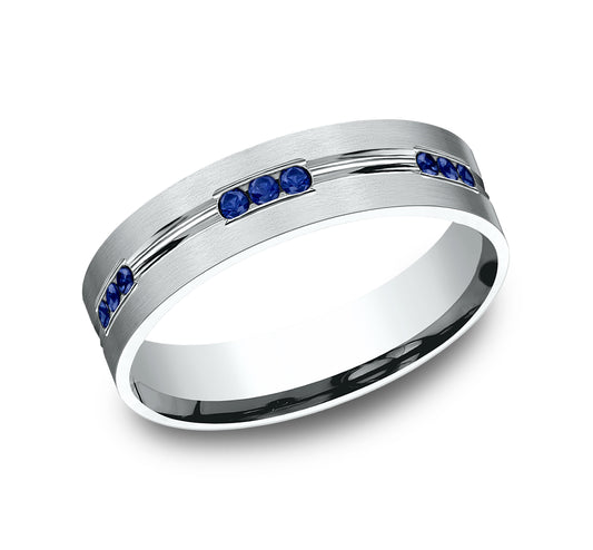 THE REGAL 6mm 14K White Benchmark men's wedding band