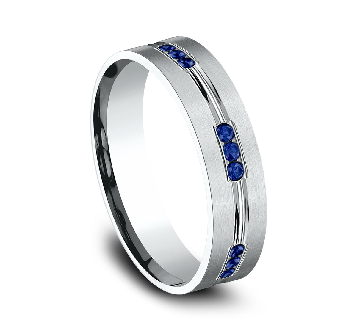 THE REGAL 6mm 14K White Benchmark men's wedding band