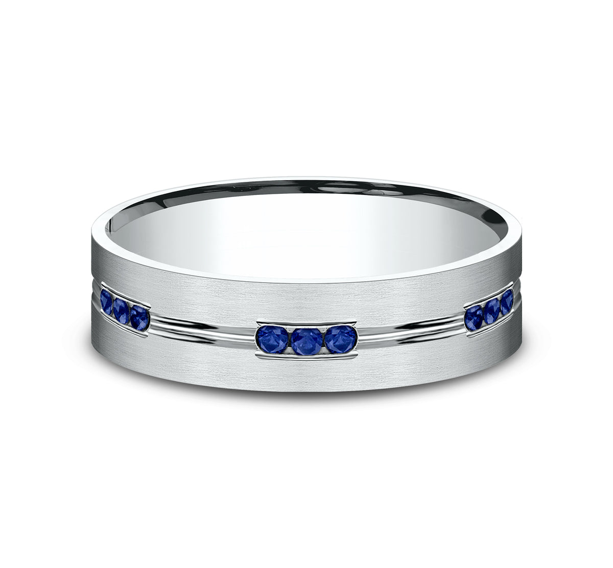 THE REGAL 6mm 14K White Benchmark men's wedding band