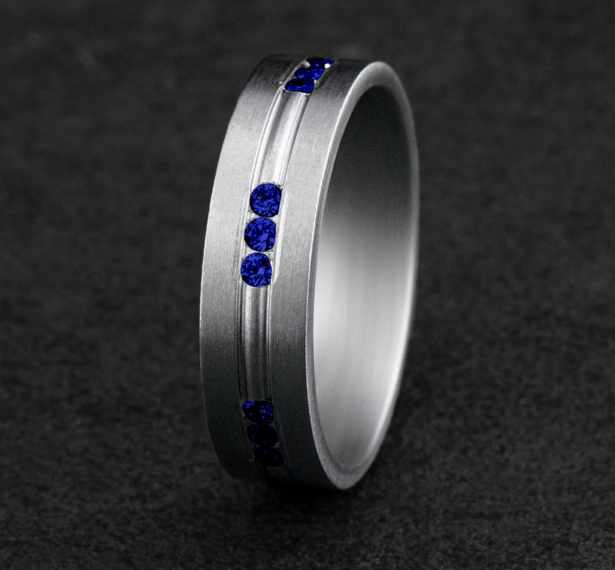 THE REGAL 6mm 14K White Benchmark men's wedding band