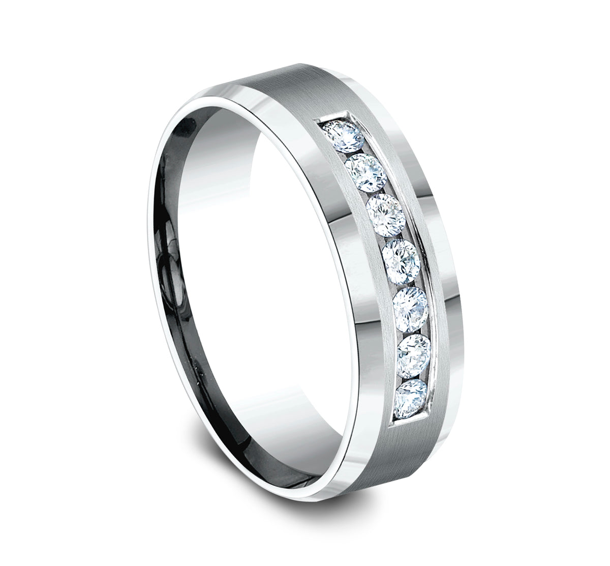 THE GENTLEMAN 7mm 14K White Benchmark men's wedding band