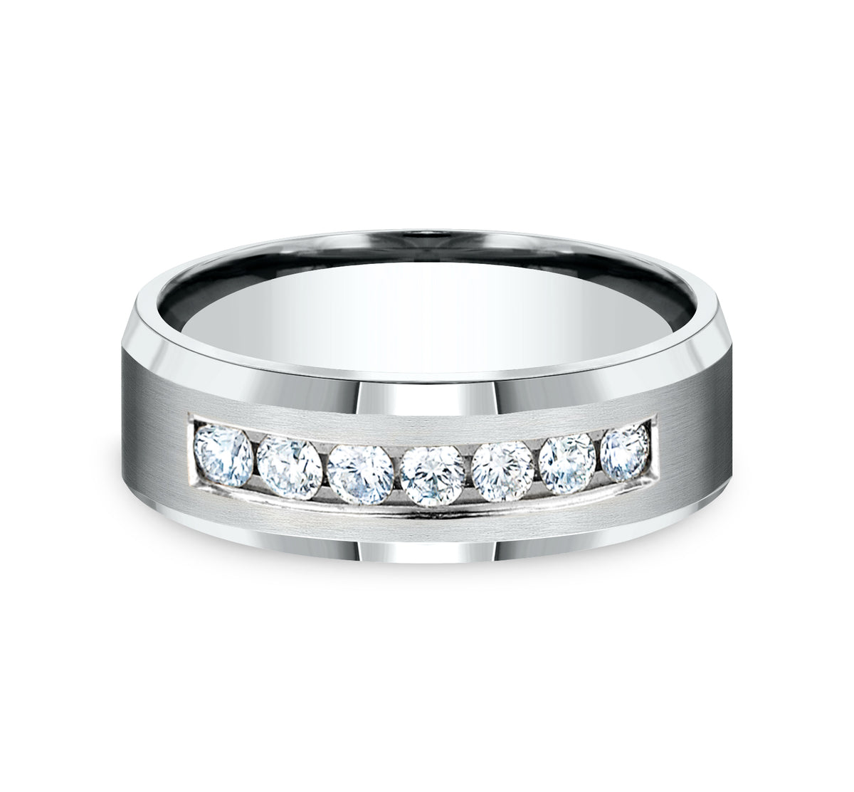 THE GENTLEMAN 7mm 14K White Benchmark men's wedding band