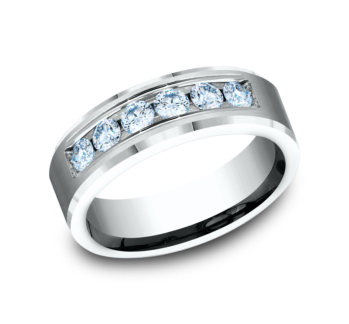 THE MONARCH 7mm 14K White Benchmark men's wedding band