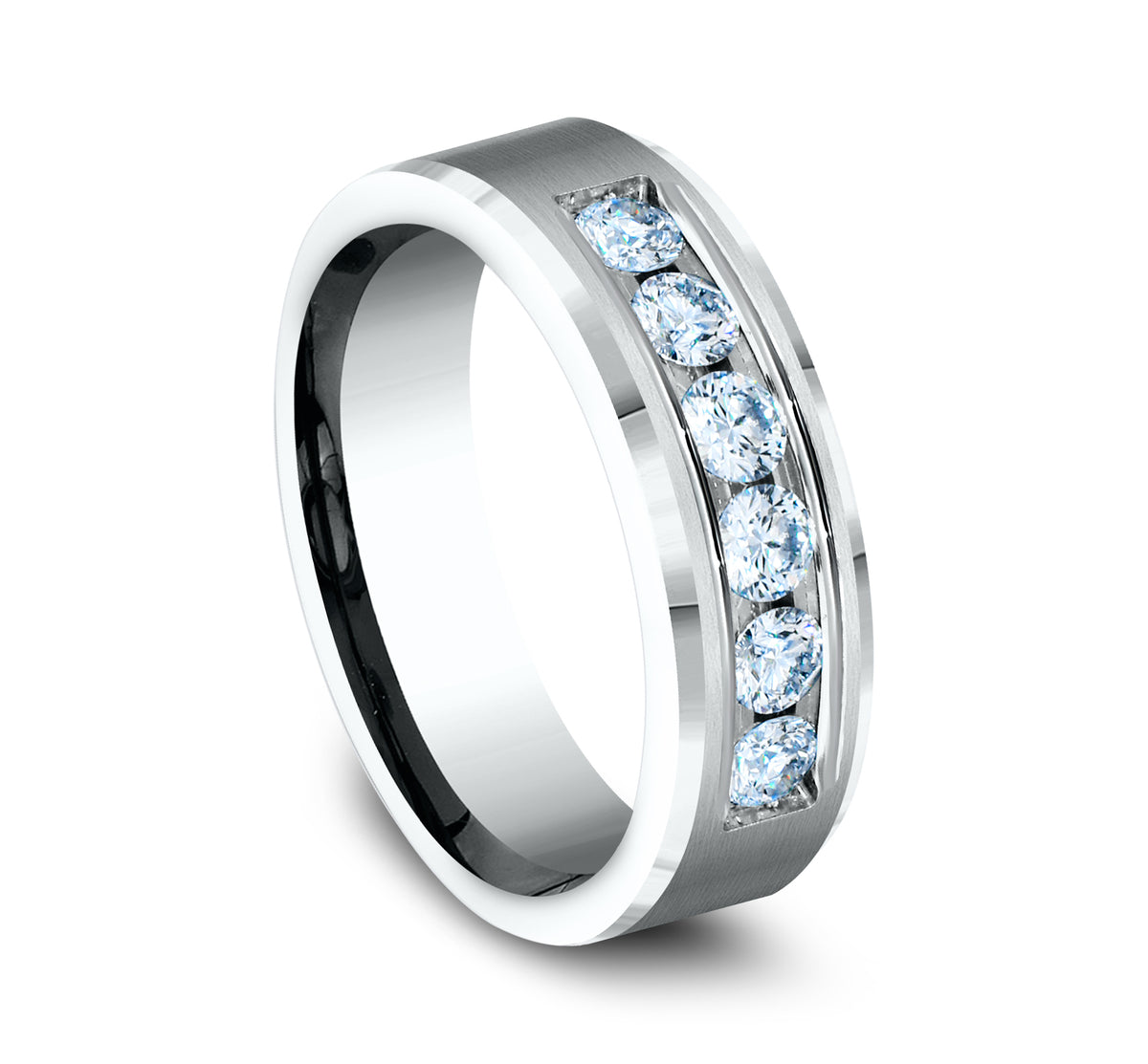 THE MONARCH 7mm 14K White Benchmark men's wedding band