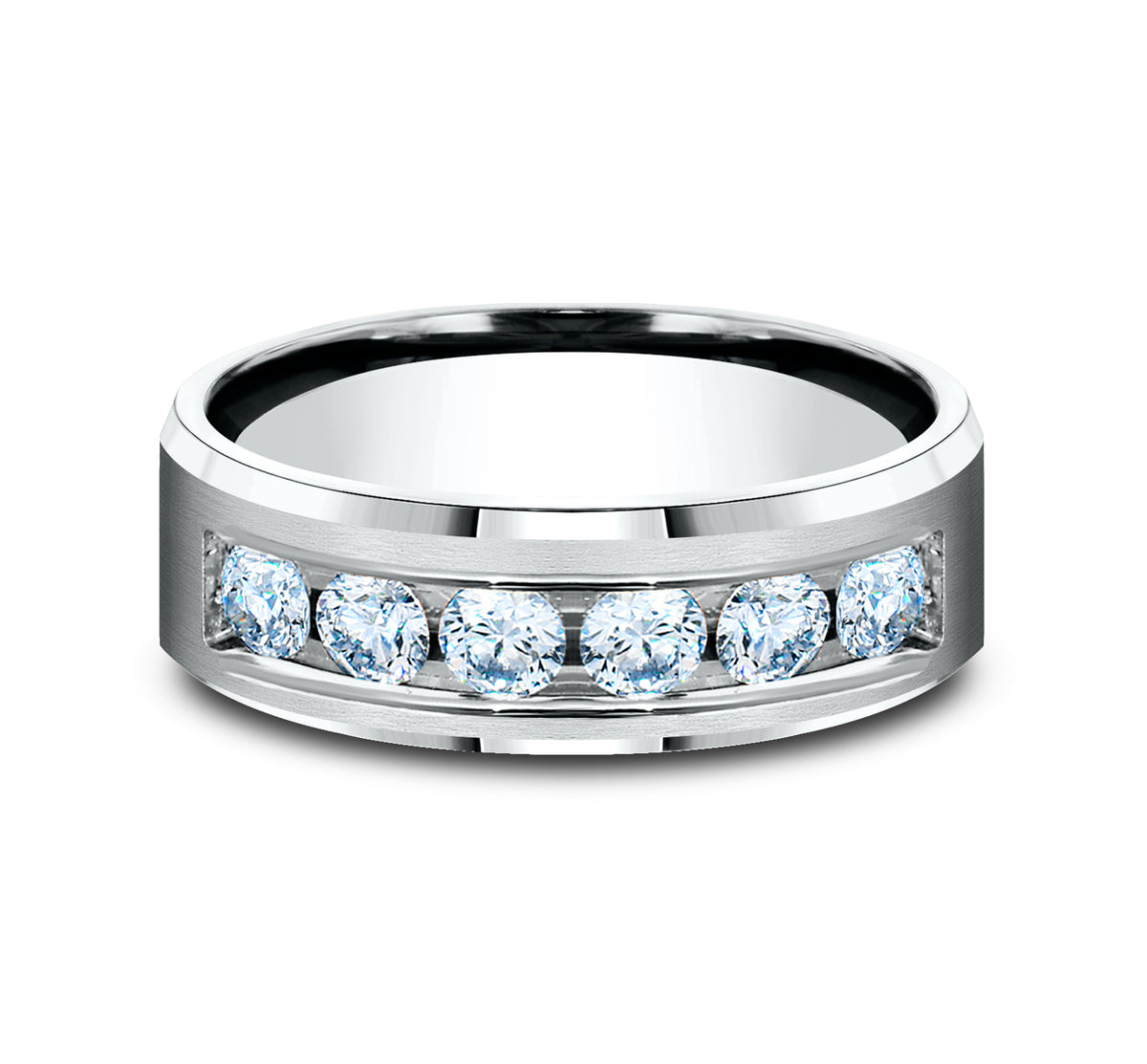 THE MONARCH 7mm 14K White Benchmark men's wedding band