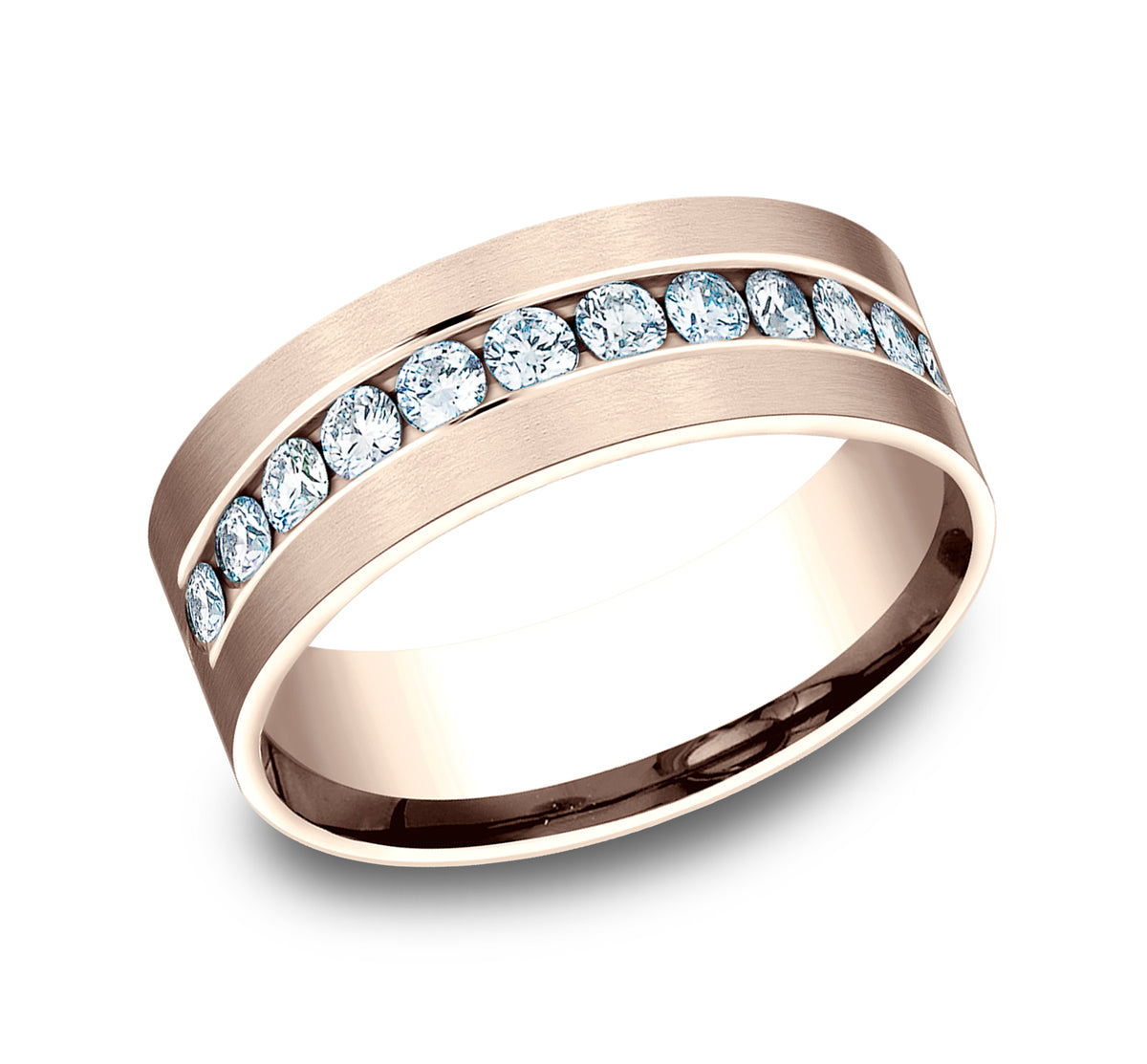 THE ARISTOCRAT 8mm 14K Rose Benchmark men's wedding band