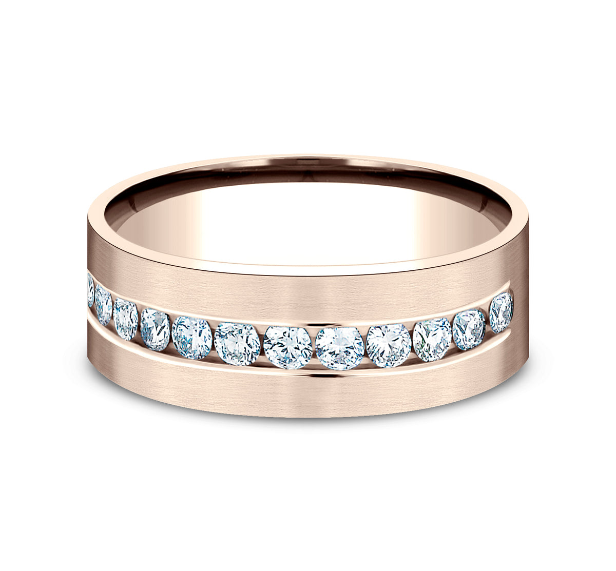 THE ARISTOCRAT 8mm 14K Rose Benchmark men's wedding band