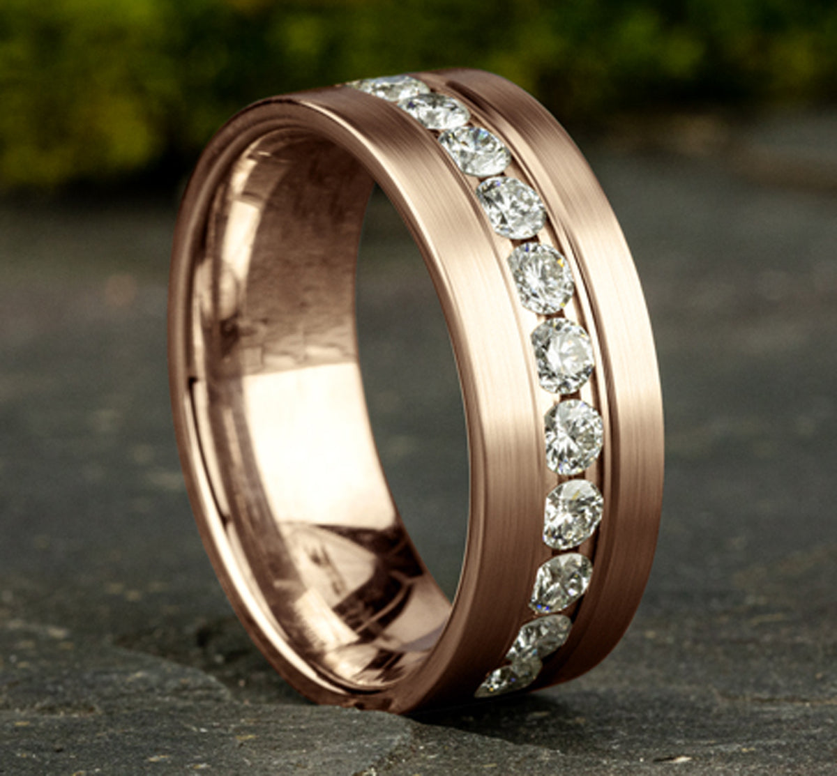 THE ARISTOCRAT 8mm 14K Rose Benchmark men's wedding band