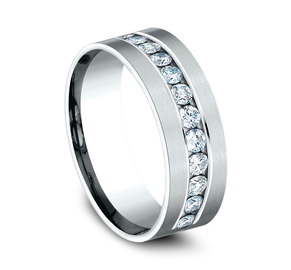 THE ARISTOCRAT 8mm 14K White Benchmark men's wedding band