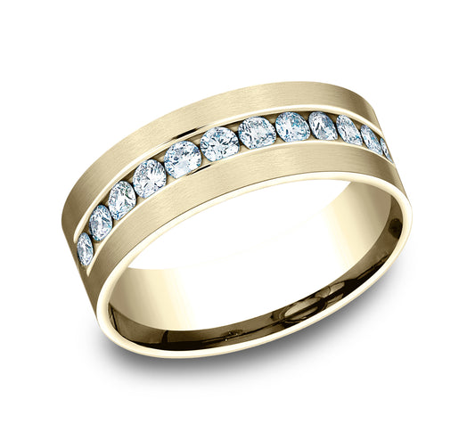 THE ARISTOCRAT 8mm 14K Yellow Benchmark men's wedding band