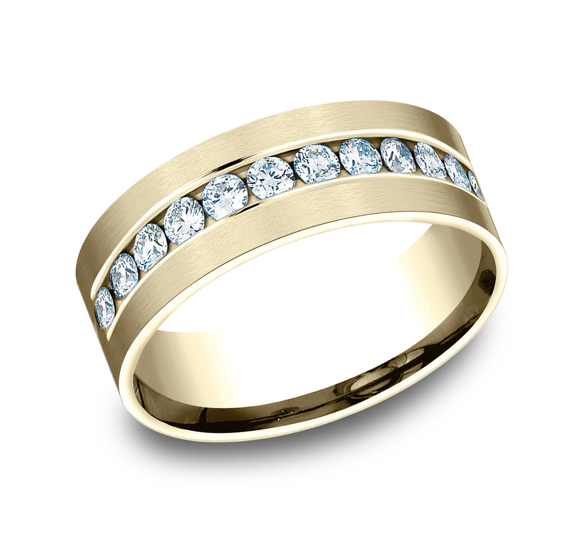 THE ARISTOCRAT 8mm 14K Yellow Benchmark men's wedding band