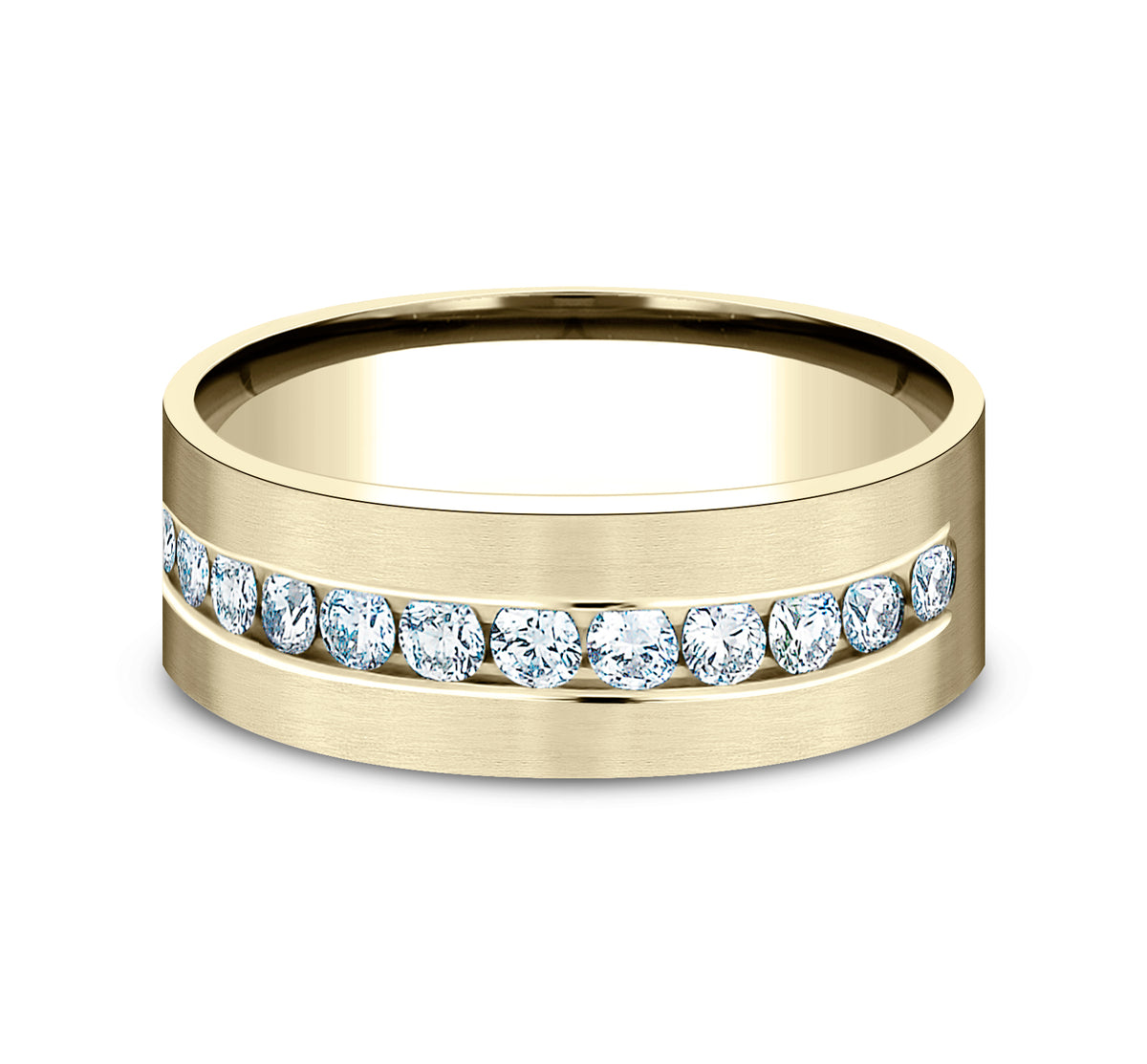 THE ARISTOCRAT 8mm 14K Yellow Benchmark men's wedding band