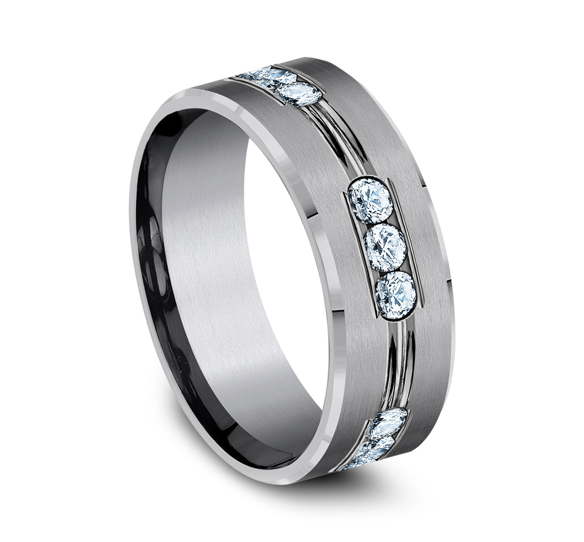 THE KING 8mm Tantalum Grey Benchmark men's wedding band