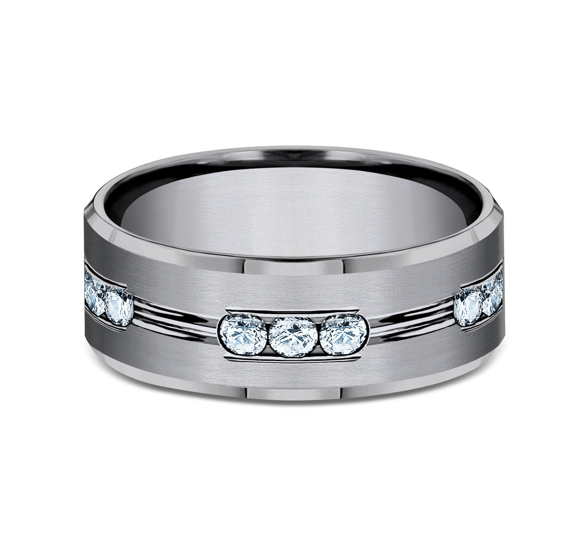 THE KING 8mm Tantalum Grey Benchmark men's wedding band