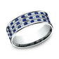 THE DUO 8mm 14K White Benchmark men's wedding band