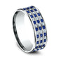 THE DUO 8mm 14K White Benchmark men's wedding band