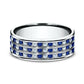 THE DUO 8mm 14K White Benchmark men's wedding band