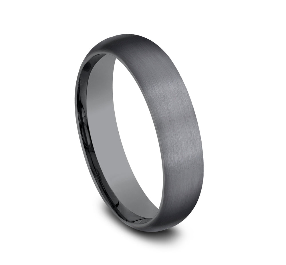 THE WATCHMAN 4mm Tantalum Dark Benchmark men's wedding band