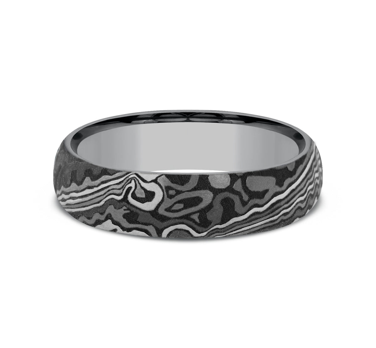 THE ACID ETCH 6mm Tantalum Grey Benchmark men's wedding band