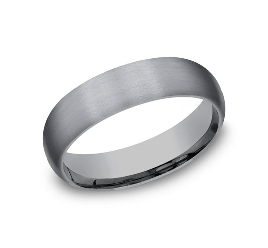THE WATCHMAN 6mm Tantalum Grey Benchmark men's wedding band