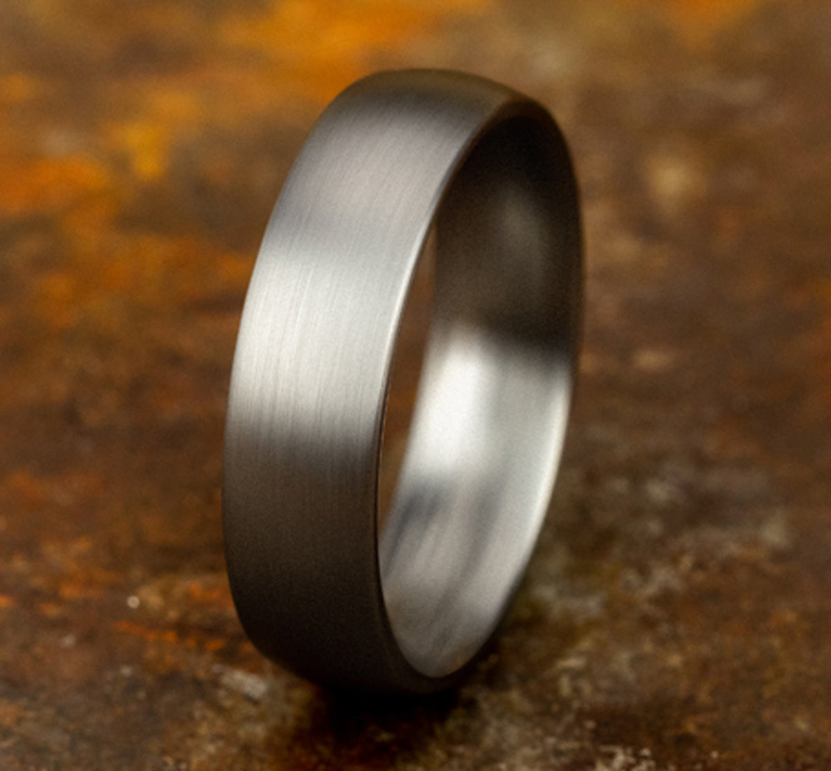 THE WATCHMAN 6mm Tantalum Grey Benchmark men's wedding band
