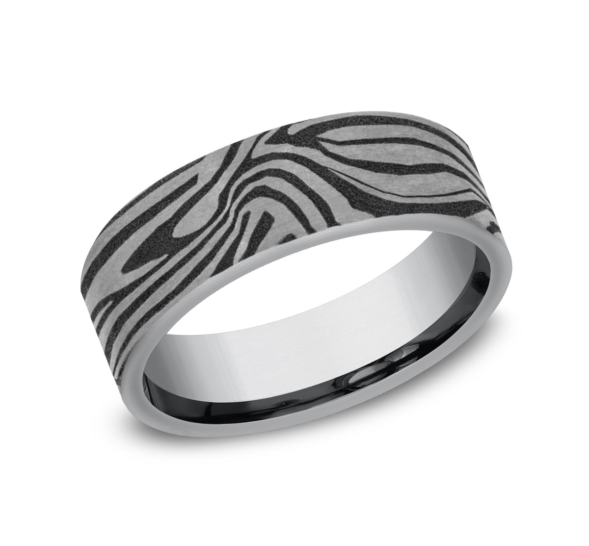 THE LAVA LAMP 7mm Tantalum Grey Benchmark men's wedding band