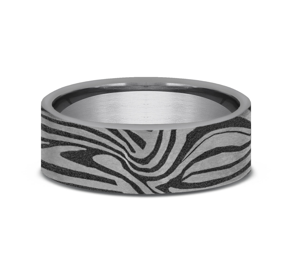 THE LAVA LAMP 7mm Tantalum Grey Benchmark men's wedding band